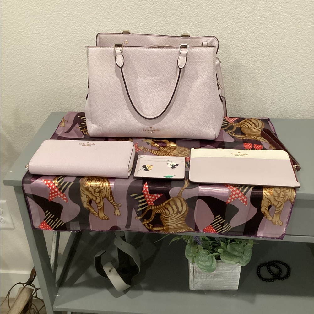 Kate Spade Purple Tote Bag Elegant Design